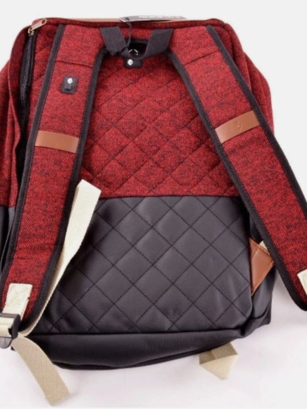 NWT Skullcandy Laptop Backpack Black Red Audio Cable Port School College